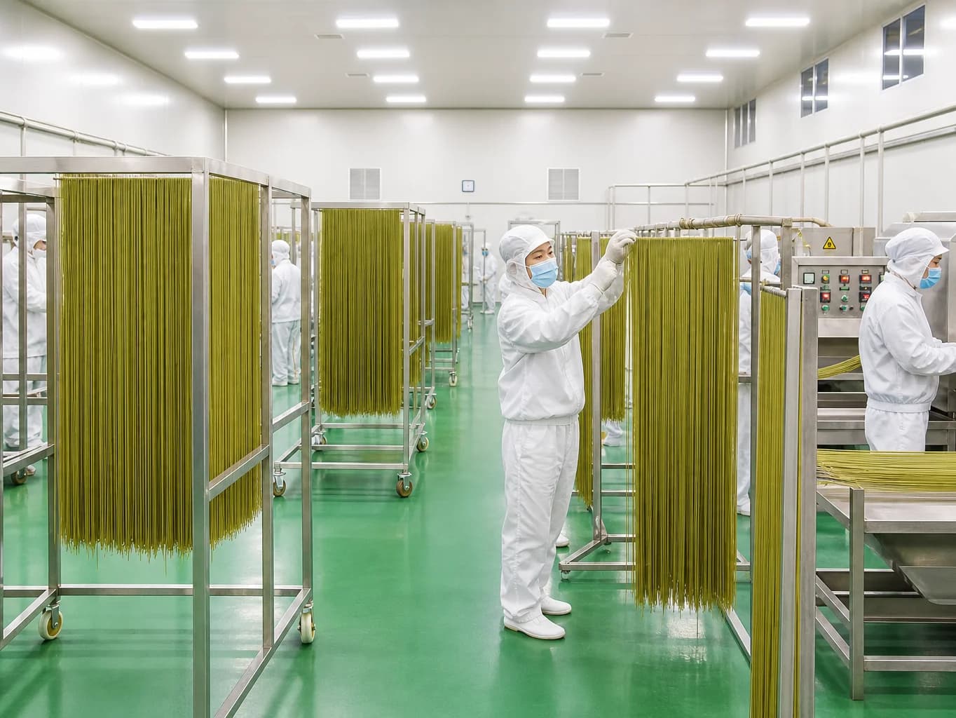 Edamame pasta production
