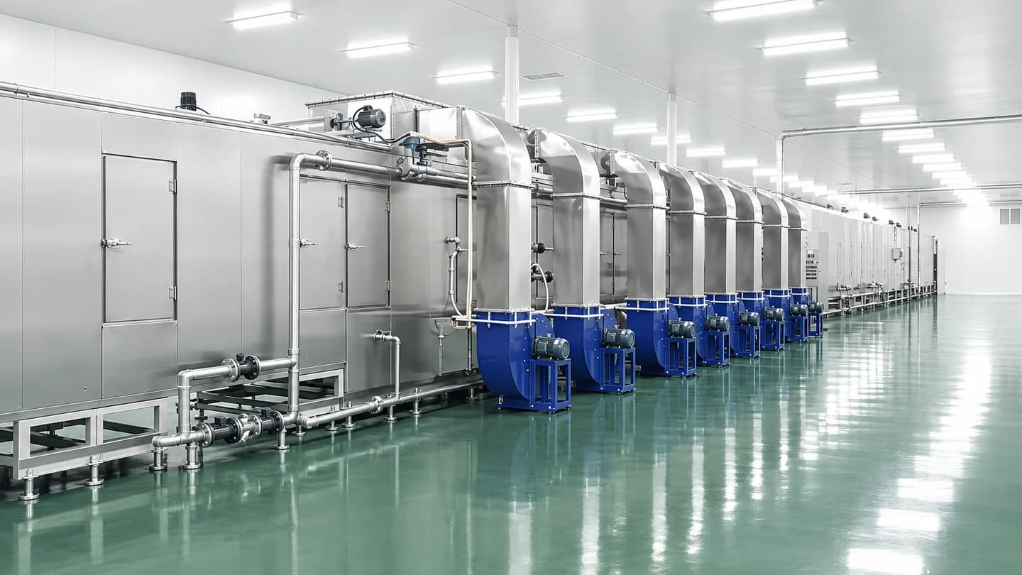 Stainless-steel food processing line at Waldesun's Shanxi facility
